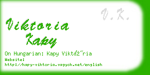 viktoria kapy business card